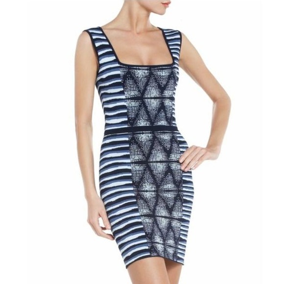 BCBG MaxAzria Blue Knit Mini Dress size XS - Picture 3 of 11